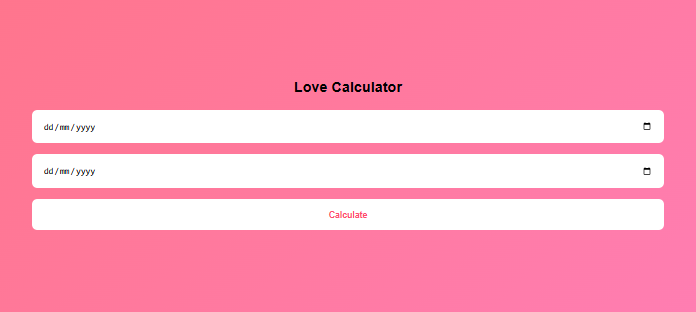 Love Calculator by Date of Birth